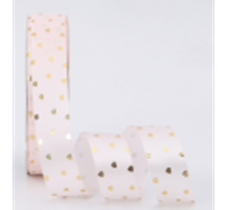 Лента атласная "Нежность" 2,5см*35ярд, нежно-розовый