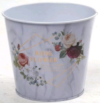 Декоративное кашпо "Элегантные розы" D13,3XH11,5CM/B9.5, металл Декоративное кашпо "Элегантные розы" D13,3XH11,5CM/B9.5, металл