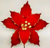 Ветка цветок пуансеттии , диаметр цветка -26 см, 17 см 