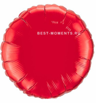 Шар (32"/81 см) Круг, Красный. 1 шт