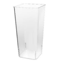 Акриловая ваза для цветов квадратная высота 29см верх 15х15см низ 12х12см 
