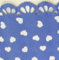 Гофрированная бумага "Сердца" 50см*66см синяя