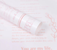 Упаковочный материал ТИШЬЮ  "Поэзия",  50 см х 70 см, 20 листов/упак., розовый с белым