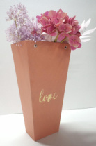 Трапеция прямоугольная 340*180*110 с золот. тиснением "Love" оранжевый