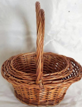 Набор корзин плетеных (ива): 29x22 H12 HH30 B18x14, 23x17 H11 HH26 B15x11, 2 шт., медовый Набор корзин плетеных (ива): 29x22 H12 HH30 B18x14, 23x17 H11 HH26 B15x11, 2 шт., медовый