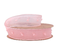 Лента органза "Букле" 25 mm*10 ярд персиковый Лента органза "Букле" 25 mm*10 ярд персиковый