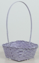 Корзина плетеная (бамбук), D21.6*21.6*10/38 см. фиолетовый Корзина плетеная (бамбук), D21.6*21.6*10/38 см. фиолетовый