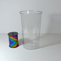 Акриловая ваза для цветов круглая высота 30 см верх D18 низ D13см