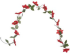 Гирлянда из пуансеттии 12 цветков,190 см
