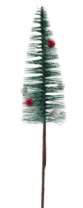 Декоративная Ель на палочке украшенная ягодами D6*16 см 35 см зеленый Декоративная Ель на палочке украшенная ягодами D6*16 см 35 см зеленый