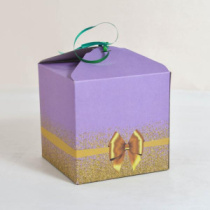 Складная коробка «Бант» сиреневая 18*18*21