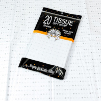 Тишью Бумага "Горошек", 20  листов в упаковке, 20 грамм, 50cmx70cm, цв. серебро на белом