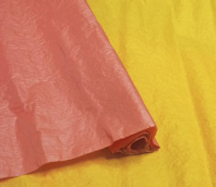 Бумага Эколюкс двухцветная красный/желтый 70см * 5 ярдов ± 5%