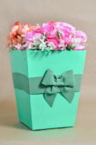 Трапеция с дном 225*180*180 с бантиком морская волна Трапеция с дном 225*180*180 с бантиком морская волна