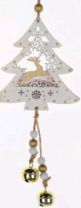 Декоративная подвеска Ель с колокольчиками 10х9,5х0,5 см Декоративная подвеска Ель с колокольчиками 10х9,5х0,5 см