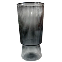 Акриловая ваза для цветов, интерьерная, диаметр 11,8cm, высота 24cm, цв. Черный