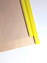 Бумага матовая пл. 60 гр. двухсторонняя .кофе с молоком/желтый 70 см*9 ярд ± 5%