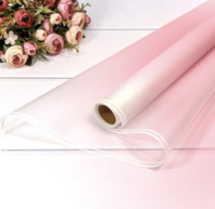 Плёнка 0,58*10м матовая с двойной белой полосой 50мкм Серовато-розовый