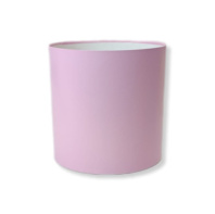 Коробка круглая без крышек 13,5*13,5 .розовый глянец