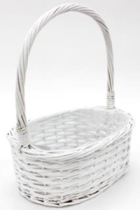 Корзина плетеная (ива) D26*18 H10 HH30 b23*14, 1 шт., белый									