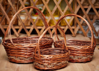 Набор корзин овальные 3 шт, L: 36*29 см, M: 30*24/ 11H/ 30TH, S: 25*19/ 9H/ 25TH