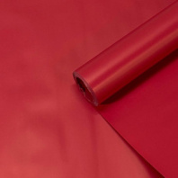 Пленка матовая однотонная двухсторонняя красный коралл 48см*10м±5% 50мкр