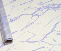 Пленка матовая с рисунком 50 мкр "Мрамор" светло сиреневый 60см*10 ярд ± 5%
