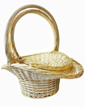 Набор из 3-х корзин плетеных (ива): 60x50xH24/54см, 53x42xH22/50см, 45x35xH20/45см
