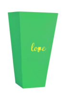 Трапеция прямоугольная 340*180*110 с золот. тиснением "Love" зеленый Трапеция прямоугольная 340*180*110 с золот. тиснением "Love" зеленый