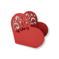 Кашпо Сердце резное 185*180*125 Красное