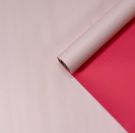 Пленка матовая двухсторонняя розовый яркий/бледно розовый 58см*10м±5% 65мкм