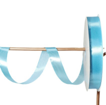 Лента атласная 2/91м голубой 