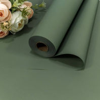 Плёнка 58см 800г матовая "Корейская" 65мкм Серовато-зелёный
