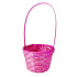 Корзина плетеная (бамбук), D13xH9.5/28 см. розовый