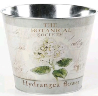 Декоративное кашпо "Цветок гортензии" D20.7XH16,5CM/B14.5, белый, металл Декоративное кашпо "Цветок гортензии" D20.7XH16,5CM/B14.5, белый, металл