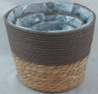 Набор корзин плетеных (рогоз): D24xH18  BD18, D19xH15 BD13, D15xH12 BD11, 3 шт., натур./коричн.