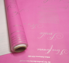 Полипленка матовая 80 мкр 60 см*8 м "Стихи" малина/серебро