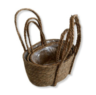 Набор корзин плетеных (рогоз), 35x27x16x35см, 31x23x14,5x32см,27x19x13x29см, 3 шт. Набор корзин плетеных (рогоз), 35x27x16x35см, 31x23x14,5x32см,27x19x13x29см, 3 шт.