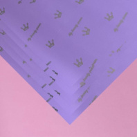 Пленка матовая двухсторонняя "Королева" лаванда/розовая пастель 10 листов 58*58 50мкр