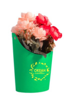 Ваза Овал 14*17*22 с тиснением "Океан любви" зелёная Ваза Овал 14*17*22 с тиснением "Океан любви" зелёная