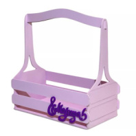 Декоративный ящик двухреечный прямоугольный С 8 Марта! 250*125 h255 Пастельно-розовый Декоративный ящик двухреечный прямоугольный С 8 Марта! 250*125 h255 Пастельно-розовый