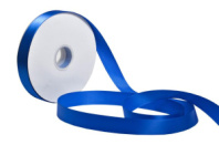 Лента атласная Полиэстр класс А синий 2,5см*100ярд 1/13 1/152