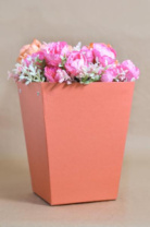 Трапеция с дном 225*180*180 бумага матовая оранжевый