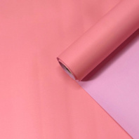 Пленка матовая двухсторонняя розовый/розовый пион 58см*10м±5% 65мкм