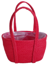 Корзина плетеная (эколоза): 23x13xH13xHH30  B18x9, 1 шт., красный