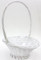 Корзина плетеная (ива) D33*28 H15 HH42 b17, 1 шт., белый										