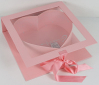 Коробка для цветов "От всего сердца" 25,3*25,2*8,2H, 1 шт., св. розовый