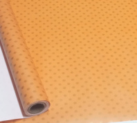 Полипленка матовая 80 мкр 60 см*8 м "Крафтовый горох" оранжевый/ золото