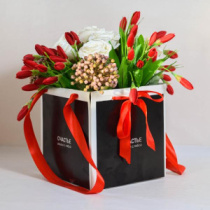 Коробка переноска под цветы "Счастье рядом с тобой"