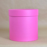 Коробка круглая 16*16 .светлая фуксия